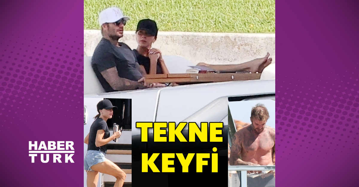 Beckham çiftinin tekne keyfi