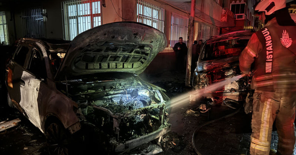 İstanbul’da yanan 6 araç küle döndü