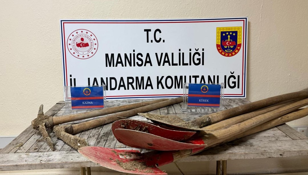 Manisa’da kaçak kazıya suçüstü: 9 gözaltı